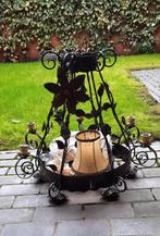 Smeedijzeren luchter, Huis en Inrichting, Lampen | Kroonluchters, Ophalen, Gebruikt, Metaal, Klassiek