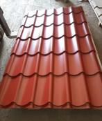 Rood/bruine tegelpanelen, Doe-het-zelf en Bouw, Dakpannen en Dakbedekking, Nieuw, 15 m² of meer, Metaal, Rood