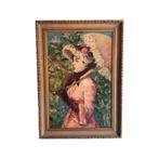 Peinture Signée Th. Tscharner – Dame en Portrait, Enlèvement ou Envoi