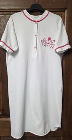 Wit slaapkleed met korte mouw en roze details van Vandy, M, Ophalen of Verzenden, Zo goed als nieuw