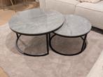 Salontafel LUIS set van 2 - sintered stone grey - Nieuw, Enlèvement, Neuf, Rond