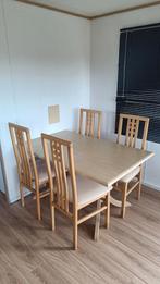 Eettafel + 4 stoelen, Huis en Inrichting, Tafels | Eettafels, Gebruikt, Ophalen