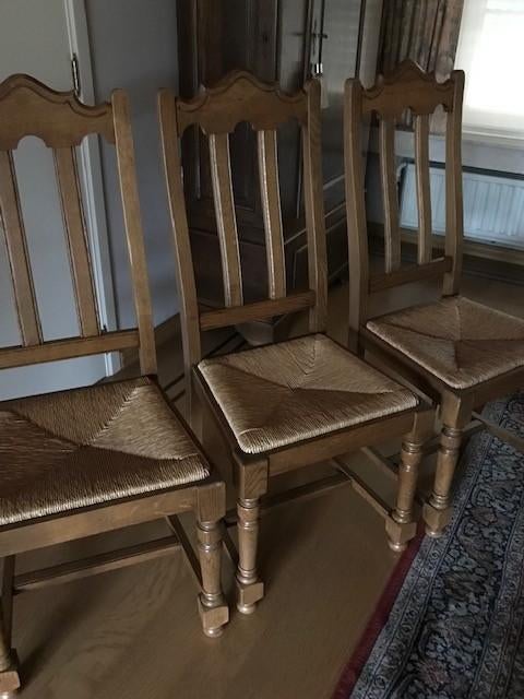 stoelen, Ophalen, Bruin, Hout, Zo goed als nieuw