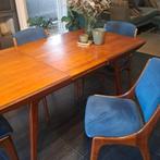 Vintage tafel + stoelen Louis van Teeffelen, Huis en Inrichting, Ophalen, Zo goed als nieuw
