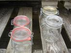 4 x glazen weckpot / met ijzeren klemsluiting, Ophalen, Gebruikt