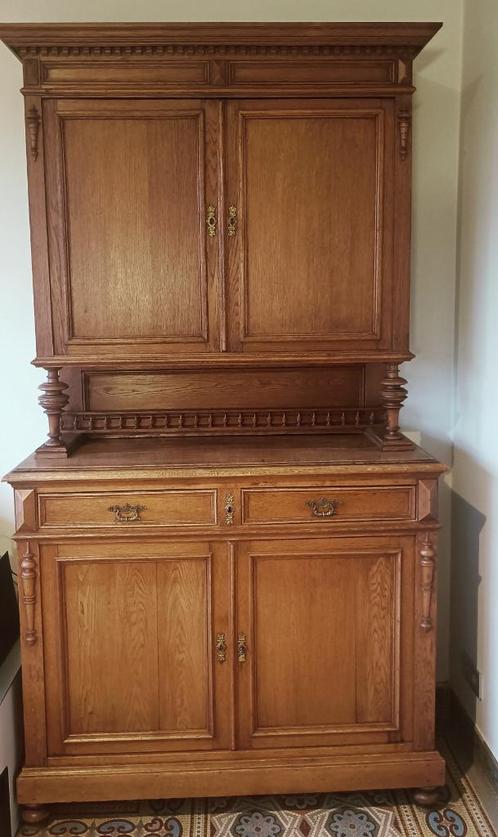 Franse buffetkast / servieskast, eikenhout, Huis en Inrichting, Kasten | Buffetkasten, Gebruikt, 100 tot 150 cm, 25 tot 50 cm