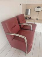 2x leren fauteuils, Huis en Inrichting, Ophalen of Verzenden