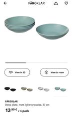 Lot de 7 assiettes creuse Ikea FÄRGKLAR vert, Enlèvement, Comme neuf