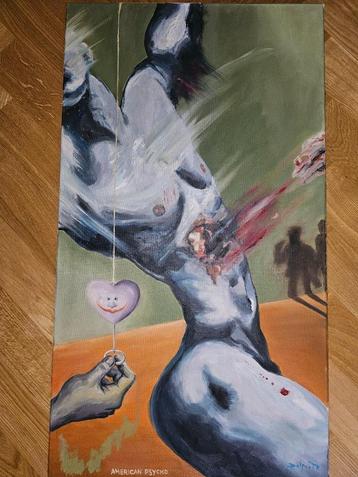 Œuvre unique Charles Delporte American Psycho Peinture à l'h disponible aux enchères