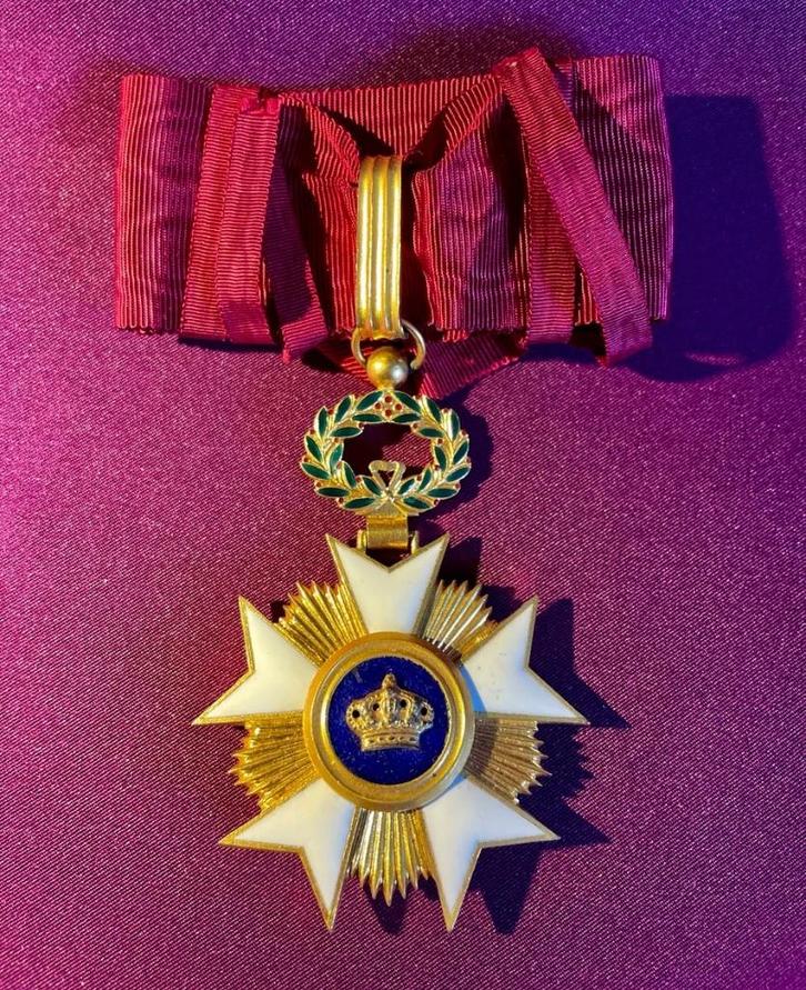 Kruis van Commandeur in de Kroonorde. Koninkrijk België., Verzamelen, Militaria | Algemeen, Overige soorten, Lintje, Medaille of Wings