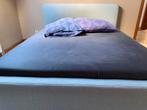 Boxspring 140 - 200 cm lichtgrijs, Huis en Inrichting, Ophalen, Gebruikt, 140 cm, Twijfelaar