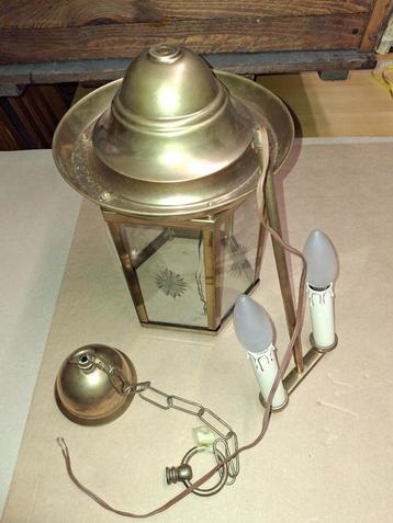 Plafonnier suspension hexagonal laiton "lanterne" beschikbaar voor biedingen