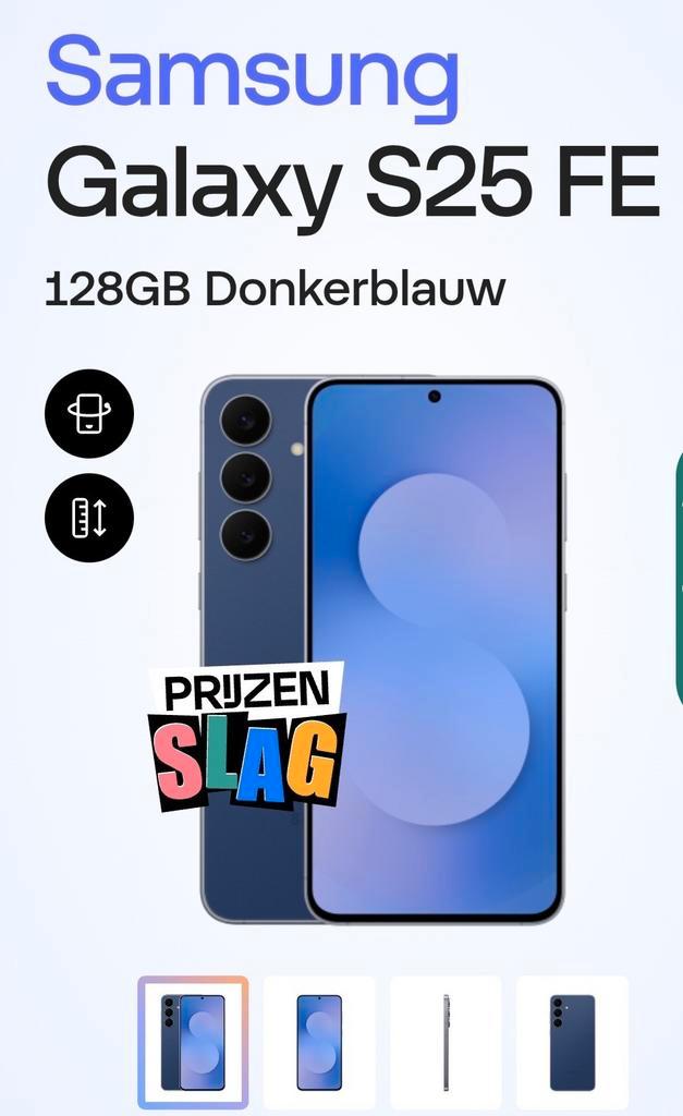 Samsung S25 FE/128GB Donkerblauw(Upgraded)Claim watch 7/8?, Telecommunicatie, Mobiele telefoons | Samsung, Nieuw, 128 GB, Zonder abonnement