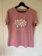 T-shirt met opschrift No Rain no Flowers, Kleding | Dames, Gedragen, Shein, Ophalen of Verzenden, Roze