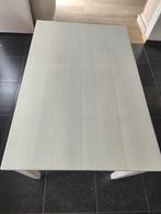 Mooie witte eiken eettafel te koop., Ophalen, 100 tot 150 cm, Rustiek, Eikenhout