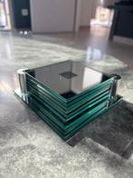 Onderzetters in glas (6 stuks), Ophalen of Verzenden, Zo goed als nieuw, Glas of Kopje