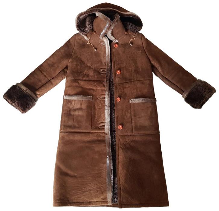 Mantel van schapenvacht - echt leder maat Small  36-38, Kleding | Dames, Jassen | Winter, Zo goed als nieuw, Maat 36 (S), Ophalen of Verzenden