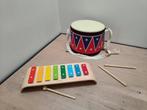 plantoys muziekinstrumenten, trommel en xylofoon, duurzaam, Enlèvement, Utilisé, Percussion mélodique