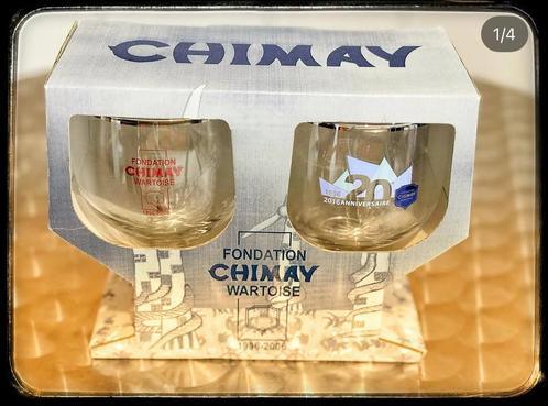 Set van 2 Chimay-glazen - Fondation Wartoise, Verzamelen, Glas en Drinkglazen, Zo goed als nieuw, Bierglas, Ophalen of Verzenden