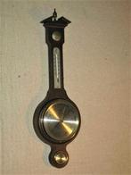 Antieke houten barometer met hygrometer en thermometer, Antiek en Kunst, Antiek | Klokken, Ophalen of Verzenden