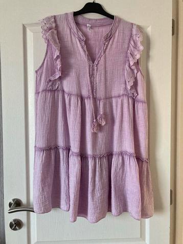 Mooi zomerkleedje tot maat 48, Taille 46/48 (XL) ou plus grande, Enlèvement, Violet, Neuf