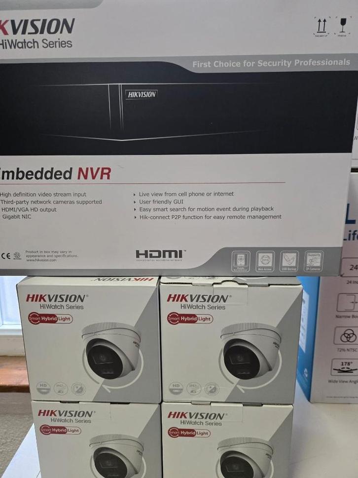 KIT Vidéosurveillance IP POE 8MP + NVR 4K Hikvision, TV, Hi-fi & Vidéo, Caméras de surveillance, Neuf, Enlèvement ou Envoi