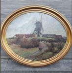Huile sur panneau moulin a vent signe Jozeph hagemans, Antiek en Kunst, Kunst | Schilderijen | Klassiek, Ophalen of Verzenden