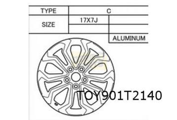 Toyota Yaris Cross velg alu. 7J x 17" type "First Edition" (, Auto-onderdelen, Verzenden, Nieuw, 17 inch, Band(en)