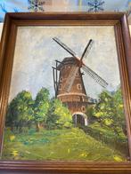 Peinture à l'huile sur moulin à vent, Antiquités & Art, Art | Peinture | Classique, Enlèvement