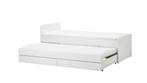 Släkt Ikea bed bodem met lades en tweede slaapplek, Huis en Inrichting, Ophalen, 90 cm, Eenpersoons, Wit