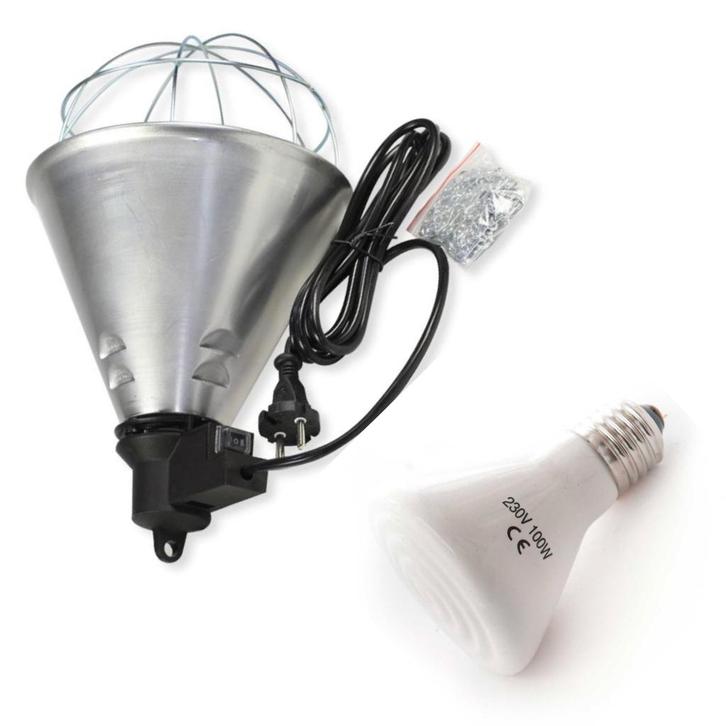 warmtelamp 100W + armatuur reptiel etc. Compleet, Dieren en Toebehoren, Reptielen en Amfibieën | Toebehoren, Nieuw, Ophalen of Verzenden