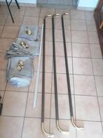 ensemble de 3 rideaux tenture complet attache de luxe, Gris, 150 à 200 cm, Comme neuf, Enlèvement