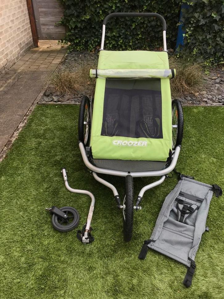 Croozer kid for 2 fietskar en hangmatje, Fietsen en Brommers, Fietsaccessoires | Aanhangwagens en Karren, Zo goed als nieuw, Kinderkar