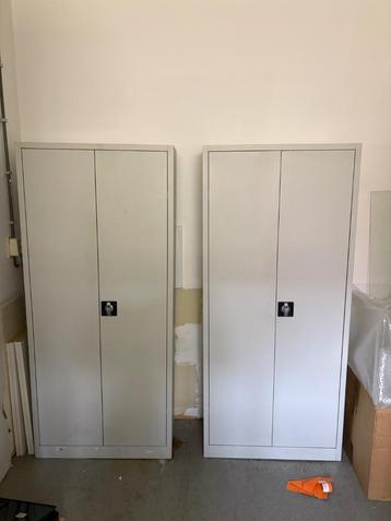 3 Metalen opbergkasten – stevig & professioneel – 180x80x38 beschikbaar voor biedingen
