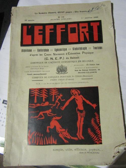 l'effort N 50 (numéro jubilaire) 1er janvier 1936, Antiquités & Art, Antiquités | Livres & Manuscrits, Enlèvement ou Envoi