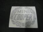 "Mini Cooper" laurel - Logo sticker GRIJS Klassieke Mini, Auto-onderdelen, Ophalen, Nieuw, Voor, Rover