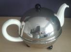 VINTAGE OUDE KERAMIEKEN WITTE THEEPOT IN WARMHOUDER, Antiek en Kunst, Ophalen of Verzenden