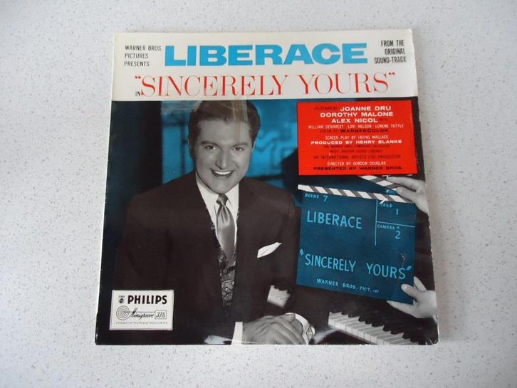 LP van "Liberace" Sincerely Yours anno 1956., Cd's en Dvd's, Vinyl | Rock, Zo goed als nieuw, Poprock, 12 inch, Ophalen of Verzenden
