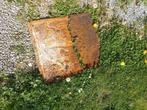 Plaque fond feu ouvert en fonte, Ophalen, Gebruikt, Houthaard