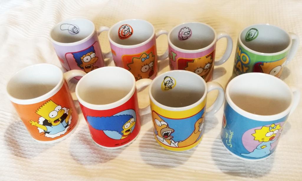 BXL  Lot de 8+1 gobelets THE SIMPSONS !, Verzamelen, Glas en Drinkglazen, Gebruikt, Ophalen of Verzenden