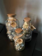 Set van 3 glazen potjes met glazen kerstornamenten, ., Ophalen of Verzenden, Zo goed als nieuw, : .