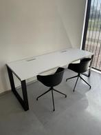 Bureau tafel op maat + 2 bureau stoelen, Comme neuf, Enlèvement, Bureau