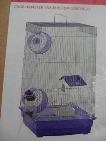 CAGE HAMSTER 35X28X53 CM NEUVE   beschikbaar voor biedingen
