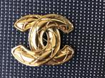 vintage broche Chanel CC logo, Ophalen, Zo goed als nieuw, Minder dan 4 cm, Goud