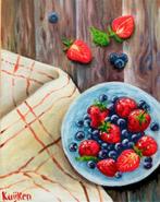 Strawberries (Acrylic painting by Kuijken, 24x30 cm), Ophalen of Verzenden
