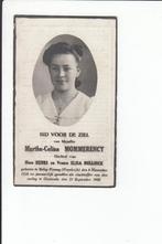 40-45: Martha Mommerency , oorlogsslachtoffer Oostende 1940, Verzamelen, Bidprentjes en Rouwkaarten, Bidprentje, Ophalen of Verzenden