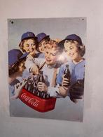 Plaque publicitaire coca cola vintage 1952 canada, Ophalen of Verzenden, Zo goed als nieuw, Reclame