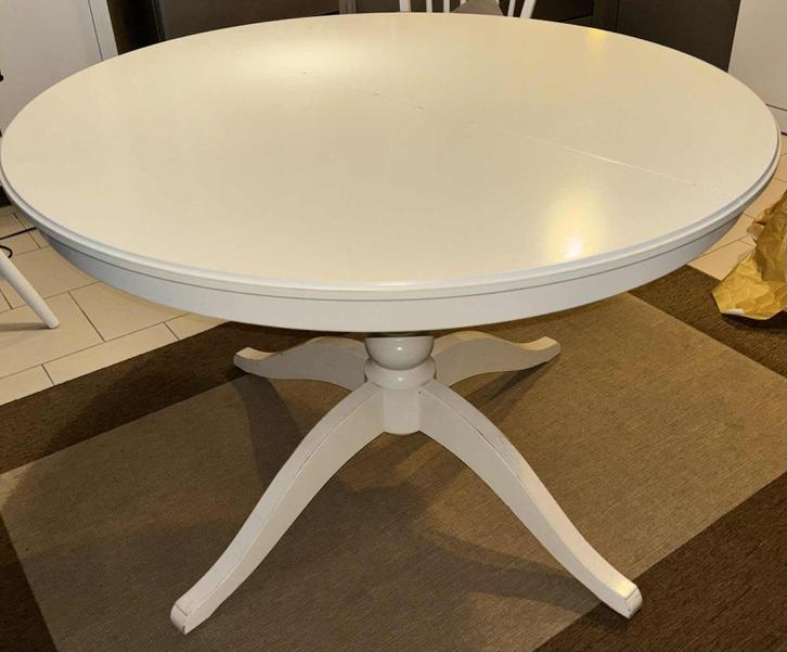 Table extensible - ROSENTORP blanc, Maison & Meubles, Tables | Tables à manger, Utilisé, 100 à 150 cm, 150 à 200 cm, Cinq personnes ou plus