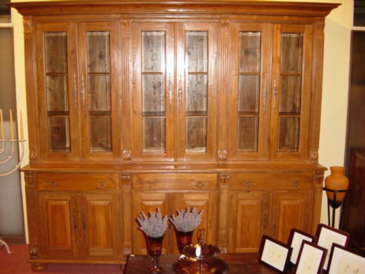 UNIEKE WANDKAST BUFFETKAST 270 cm. ZWAAR MASSIEF TEAK KAST, Huis en Inrichting, Woonaccessoires | Overige, Ophalen