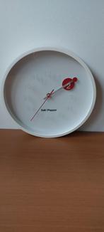 Klok Salt & Pepper, Maison & Meubles, Accessoires pour la Maison | Horloges, Enlèvement ou Envoi, Utilisé, Analogique, Horloge murale